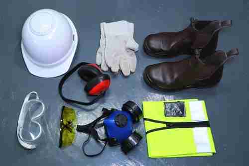 hard hats and personal protection equipment